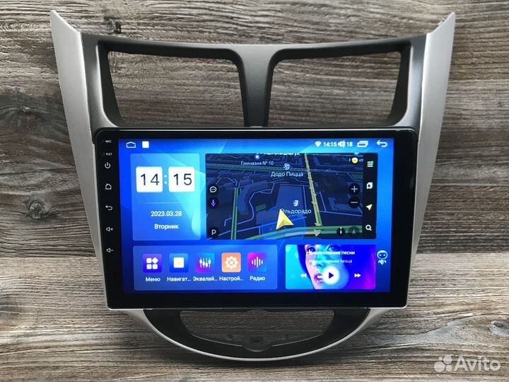 Магнитола Hyundai Solaris 8 ядер, 4G модем, камера