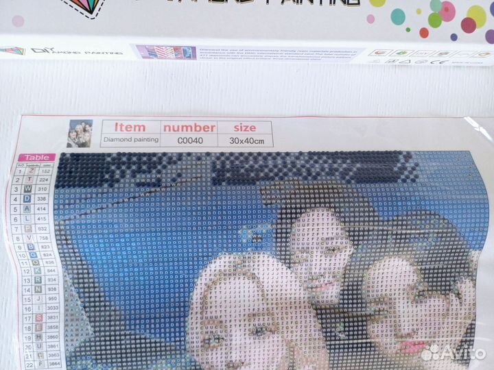 Алмазная мозаика с группой (G) I-dle (начата)