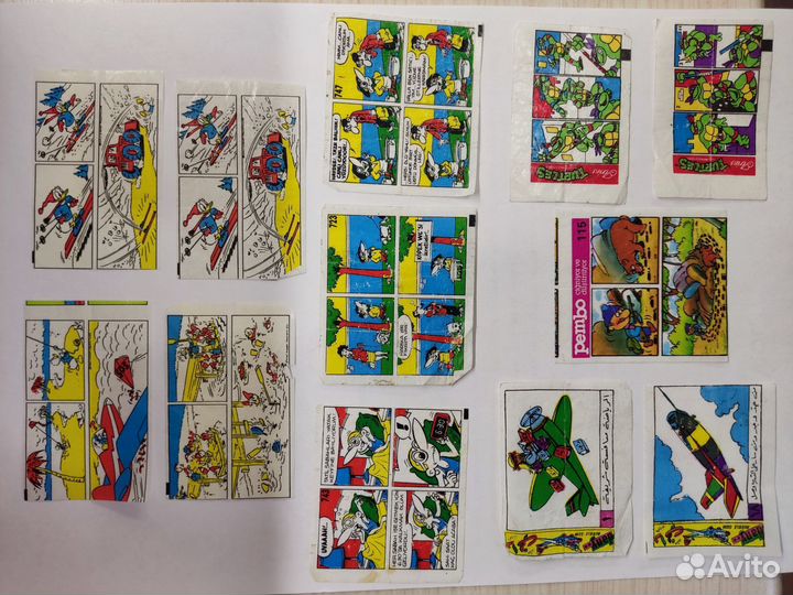 Вкладыши от жевачек