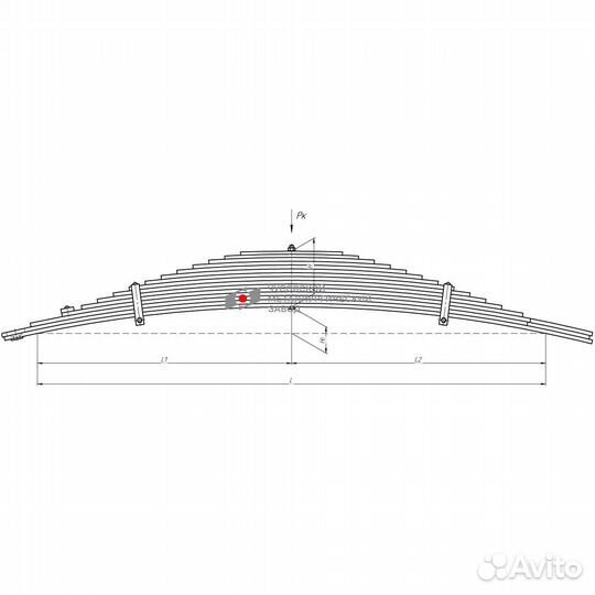 Рессора задняя 15-и л. маз-509 чмз