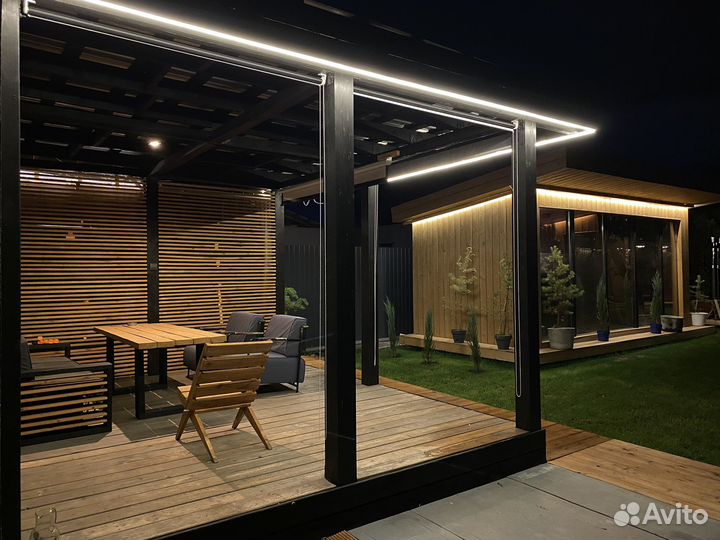 Баня на дровах с бассейном