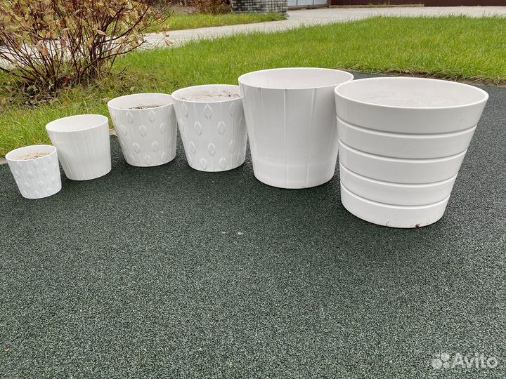 Кашпо керамика IKEA (сет из 7 шт)