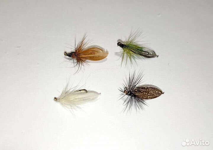 Мушки на хариуса и голавля для нахлыста 4 шт
