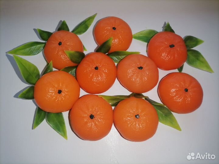 Мыло ручной работы, мандарин, новый год