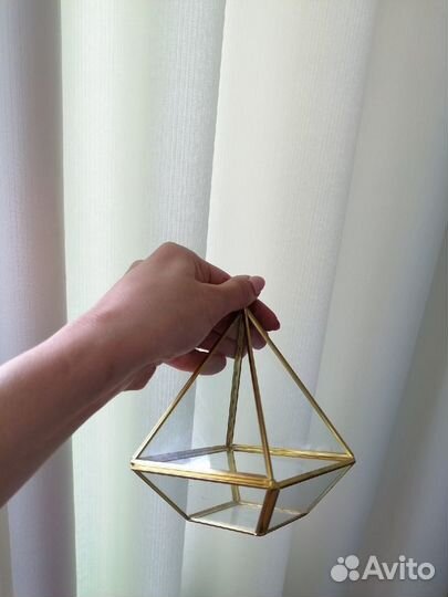 Шкатулка стеклянная для свадебных колец