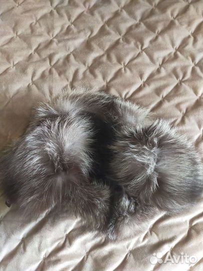 Шапка ушанка чернобурка