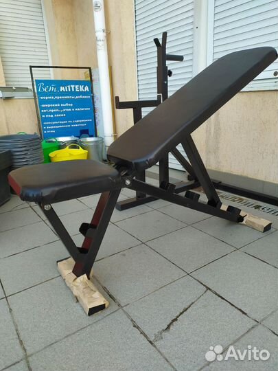 Скамья и стойки для жима штанги, усиленные