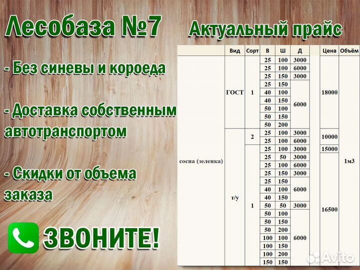 Доска дюймовая, гост, сорт 1