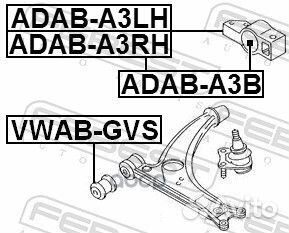 Сайлентблок рычага audi A3 04-13 adab-A3B adab