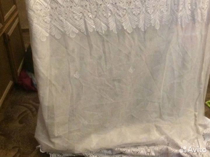 Тюль с ламбрикеном б/у