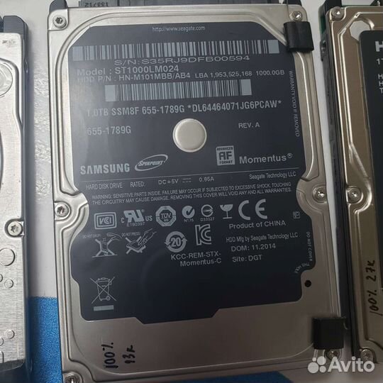 Жесткий диск для ноутбука 1Tb