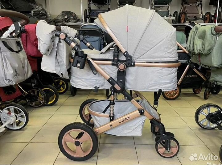 Коляска эко-кожа