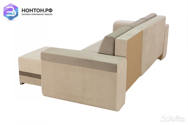 Диван угловой еврокнижка Марракеш бежевый