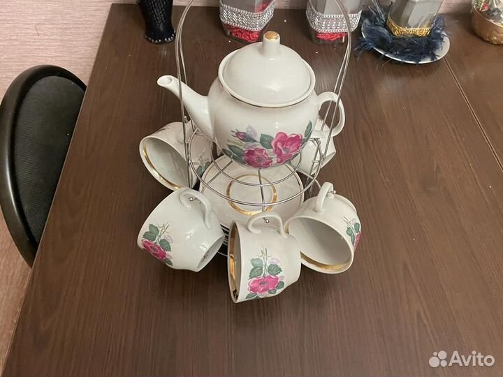 Очень красивый Чайный сервиз на 6 персон СССР