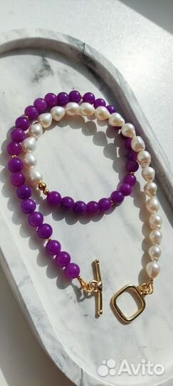 Чокер колье браслет из натуральных камней