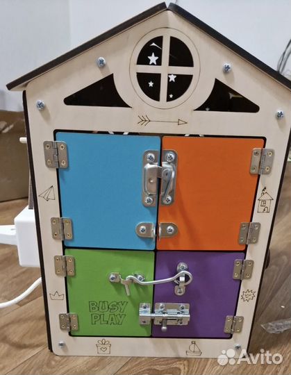 Бизиборд развивающая игрушка для детей. 25x35x25