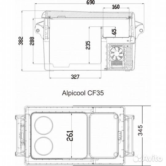 Автохолодильник Alpicool CF 35