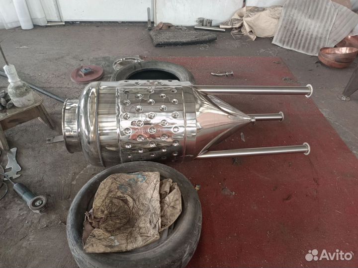 Цилиндро-конический танк 140л. 2мм толщина стенок