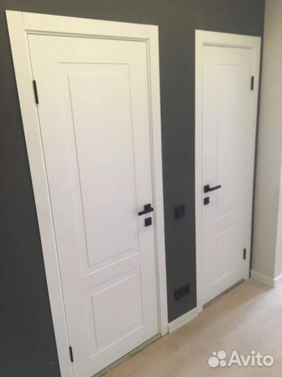 Двери межкомнатные белые классик