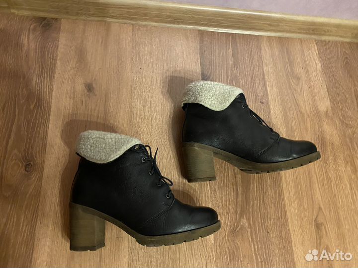 Ботильоны зимние натур. кожа натур. мех