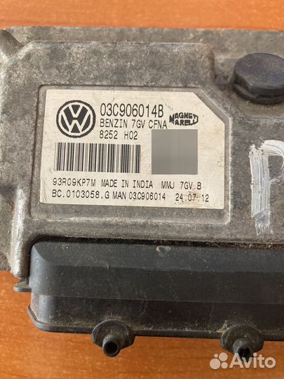 Блок управления двигателем эбу двс мозги 03c906014