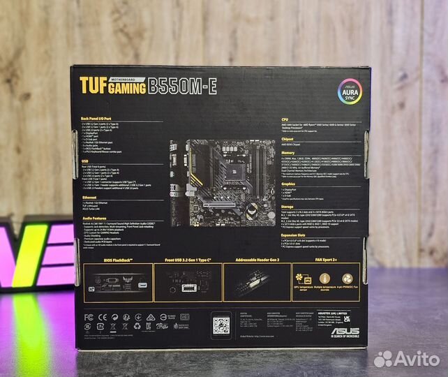 Материнская плата AM4 Asus TUF gaming B550M-E