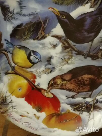 Тарелки настенные Птицы зимой