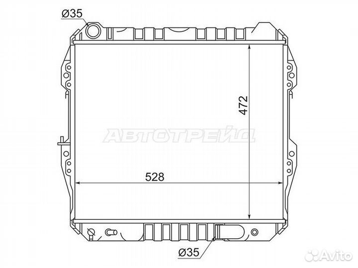 Радиатор Toyota 4Runner 89-95 / Hilux Surf 89-95