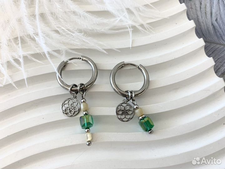 Серьги кольца конго