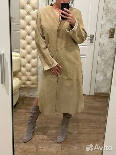 Замшевые сапоги трубы в гормошку англия