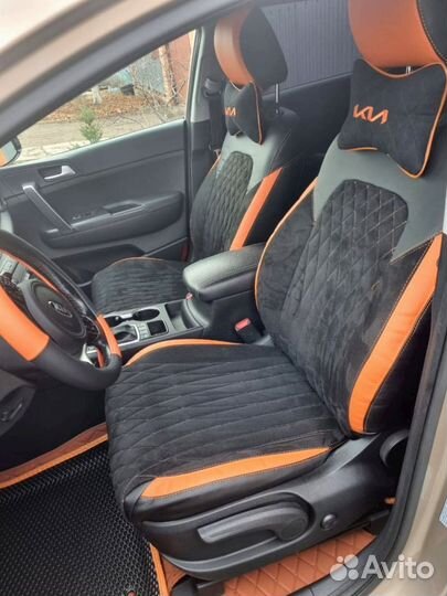 Авточехлы из экокожи Хендай Элантра 7 2020г