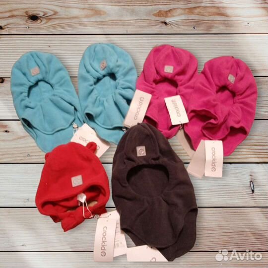 Флисовая шапка шлем детская Crockid