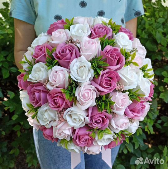 Букет из мыльных роз
