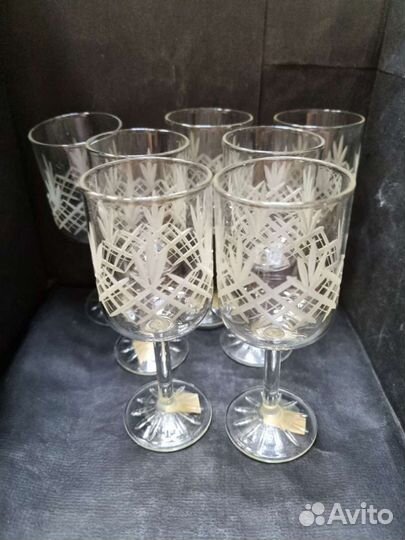Хрустальные рюмки, СССР. 7 шт. Состояние новых
