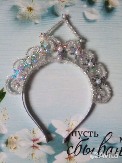 Корона диадема к новогоднему костюму снежинки