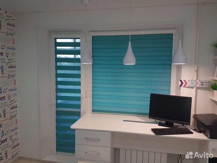 Рулонные шторы зебра, день ночь, жалюзи