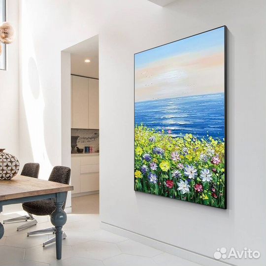 Текстурная картина маслом, ручная работа