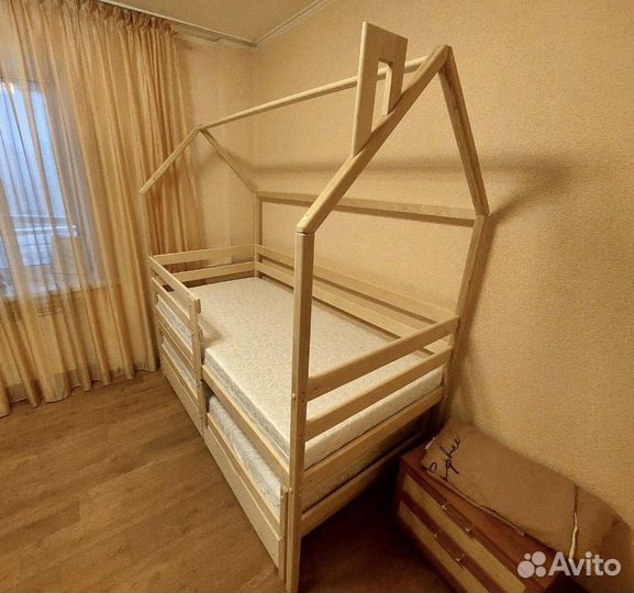 Кровать «Домик» двухьярусная, выдвижная