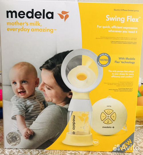 Молокоотсос medela swing flex электрический