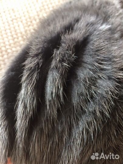 Шапка норковая вязаная