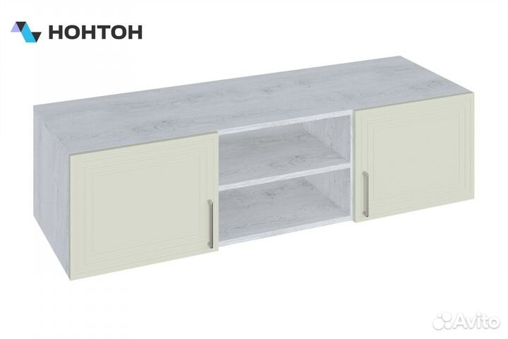 Антресоль низкая trisha base дуб харбор / панакота фактур