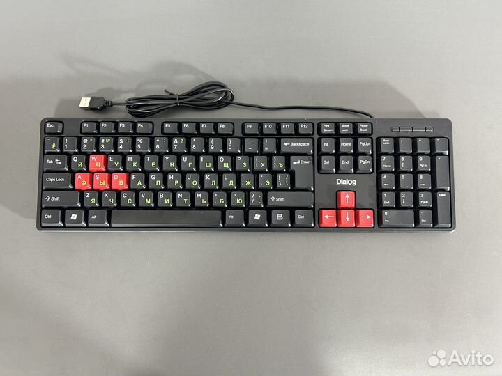 Игровая клавиатура Dialog black-rеd