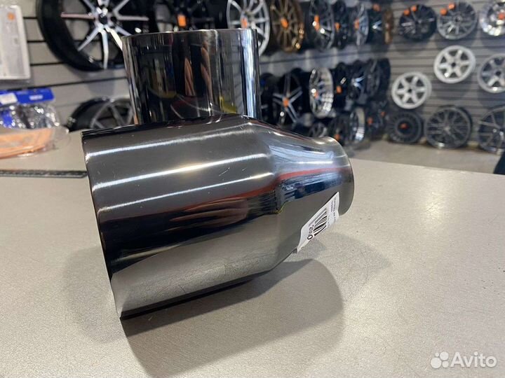 Насадка на глушитель 53*100*145 черный хром