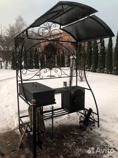 Мангал с крышей