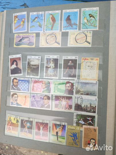 Альбом с почтовыми марками до 1977г