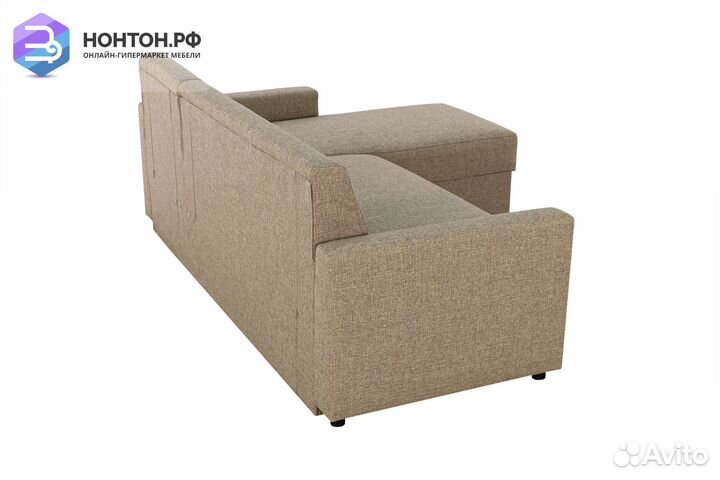 Диван угловой дельфин Виктория 2-1 темно-бежевый
