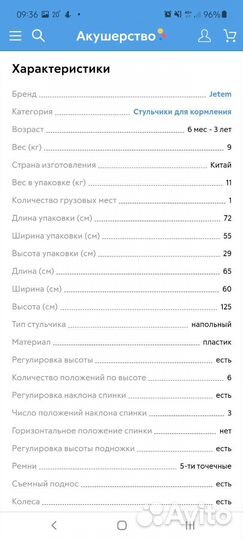 Стульчик для кормления
