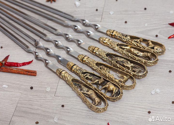 Набор шампуров без чехла - Царская охота (цельное