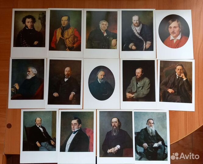 Набор открыток - Русские писатели 19 го века