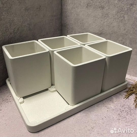 Набор горшков из гипса